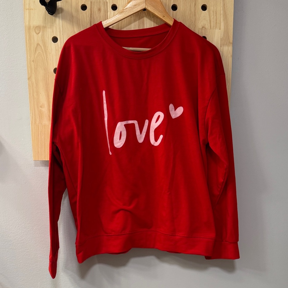 Red Love oversized Shirt